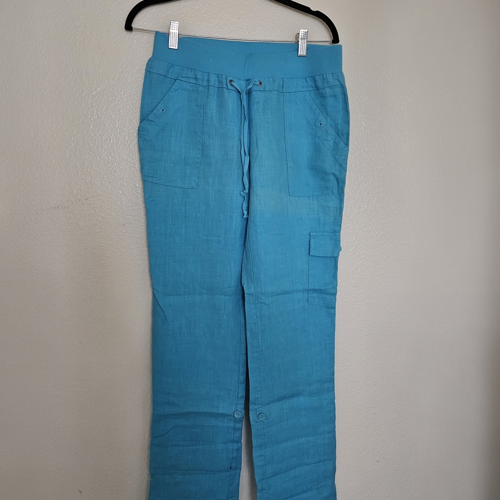 INC International Concepts Women's Teal Cargo Pants